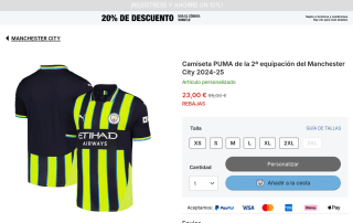 PUMA Camiseta segunda equipación Manchester City 2024 25 por 23€