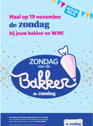 Gratis verrassing voor Zondag van de Bakker (19/11/2023)