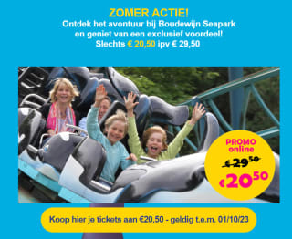 Ticket Boudewijn Seapark België voor €20,50 per persoon