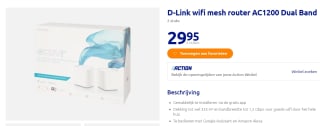 D-Link wifi mesh router AC1200 Dual Band 2 stuks voor €29,95 bij de Action