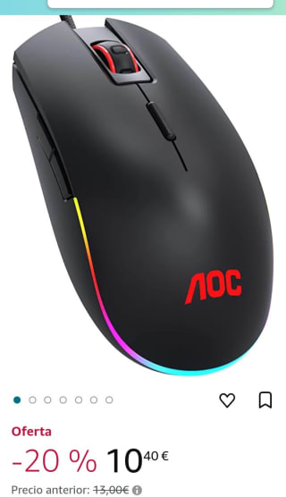 AOC GM500 Ratón para gaming por 10,40€.