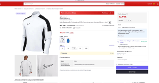 Sudadera Nike Dri-Fit Academy 23 Drill con cierre Hombre por solo 17,99€