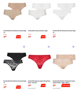Tot 70% korting op Hunkemöller ondergoed bij Bol
