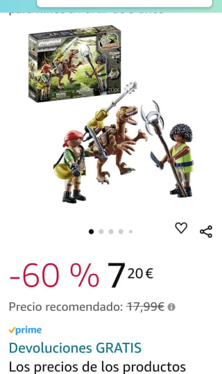 Playmobil Dino Rise 71264 por 7,20€.