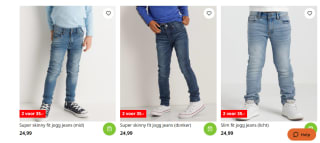 Jongens jeans: 2 voor €35 bij Terstal