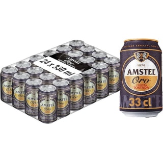 Cerveza Amstel Oro Tostada Pack Lata 24 x 33cl por solo 13,44€