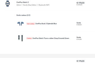 OnePlus Watch 2 Zilver (Blauwe Leren Band) + OnePlus Buds 3 + Rubber Strap voor €179 bij Oneplus