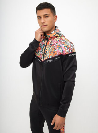 Polerón JJO Ed Hardy con fuegos estampados por $13.990