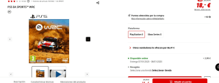 Juego para PS5 EA SPORTS™ WRC por 18€