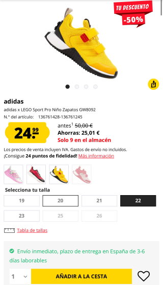 Zapatillas Adidas x Lego sport pro a tan solo 24,99€