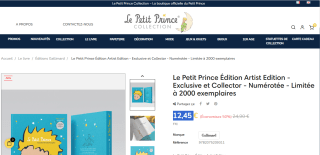 Le Petit Prince Édition Artist Edition - Exclusive et Collector à 12,45€