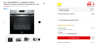 Balay Horno 3HB4841X2 de 71 litros , Multifunción por 299€