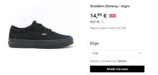 Calzado Vans desde solo 14,99€