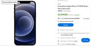 Apple iPhone 12 128GB reacondicionado por $5999 en Walmart