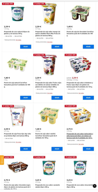 Alternativa Vegetal Ofertas desde Carrefour.