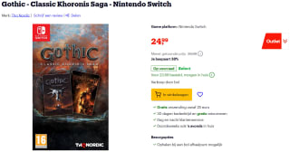 Gothic Classic Khoronis Saga (Nintendo Switch game) voor €24,99 bij Bol
