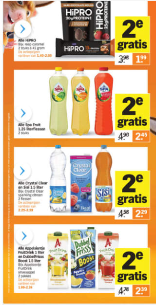 Albert Heijn Hamsterweken veel producten de 2de gratis