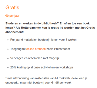 Gratis bibliotheek abonnement voor alle inwoners van Rotterdam