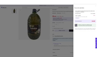 Aceite de oliva virgen Extra Sanoliva 5 litros por 38,45€ (Nuevos usuarios por 15,38€)