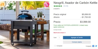 Asador de Carbón Kettle Nexgrill por $3,999 en Costco