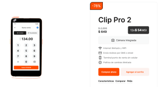 Terminal Clip Pro 2 por $299 | Cupón