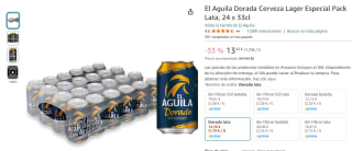 24 latas El Águila Dorada Cerveza Lager por 13,45€