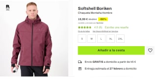 Chaqueta para Hombre Softshell Boriken por 19.99€