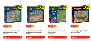 2 puzzels van Jan van Haasteren en/of Wasgij 950 stukjes voor €15 bij Kruidvat