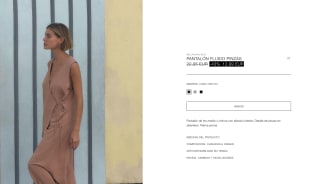 Pantalón Zara Fluido con pinaza Mujer por solo 12,99€