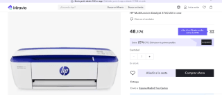 Marca HP DeskJet 3760 T8X19B, Impresora Multifunción por 40,94€