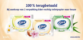 100% terugbetaald: Edet vochtig toiletpapier