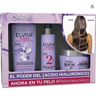 Cofre L'Oréal Paris Hidra Hialurónico Champú 72h Hidratación y Mascarilla a 9,99€