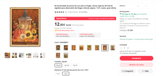 Recopilación Kits punto de cruz otoñales por 11,45€/8,81€ según tela