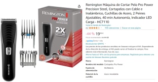 Cortapelos REMINGTON HC7110 ProPower (Autonomía 40 min - Batería) por 19.99€