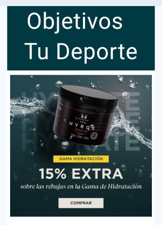 Hasta -70% + 15% Extra en Hidratación en MyProtein.