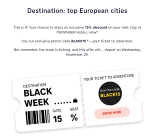 15% korting bij Meininger Hotels met de kortingscode