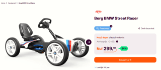 BMW Street Racer (Berg Buddy skelter) voor €299,95 bij Ibood