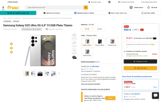 Samsung Galaxy S25 Ultra por 999€