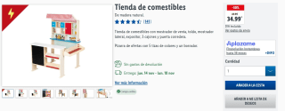 Juguete Tienda de comestibles de madera por 31,14€