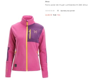 Forro polar de mujer Altus Lombardia W Z80 por 22.8€