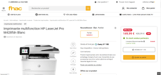 Imprimante multifonction HP LaserJet Pro M428fdn à 149,99€