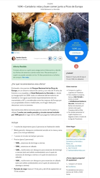 Escapada a Cantabria desde 169€ para 2 personas.