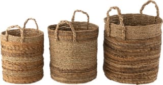 Prijsfouten! J-Line Set Van Drie Manden Lucie Raffia Naturel voor €19,99 bij Bol.com