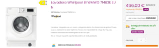 Lavadora Whirlpool BI WMWG 71483E EU N por 446€