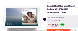 Google Nest Hub Max | Smart Speaker met scherm voor €149,95 bij ibood
