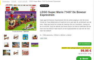 LEGO Super Mario 71437 De Bowser Exprestrein voor €69,95 bij Proshop