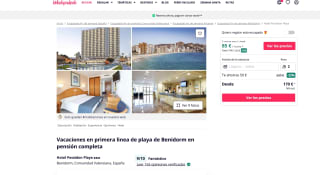 Benidorm 2 noches Hotel pensión completa incluida por solo 85€ PxPm2