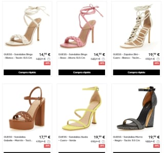 Liquidación hasta 90% + 10€ EXTRA descuento marca Guess precios de locura