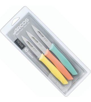 Arcos Nova, Cuchillos Mondadores Pack de 3 por 6,84€.