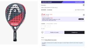 Pala de Padel Head Flash Woman LTD 2022 por 25.46€ (Cuenta Nueva 15.46€)